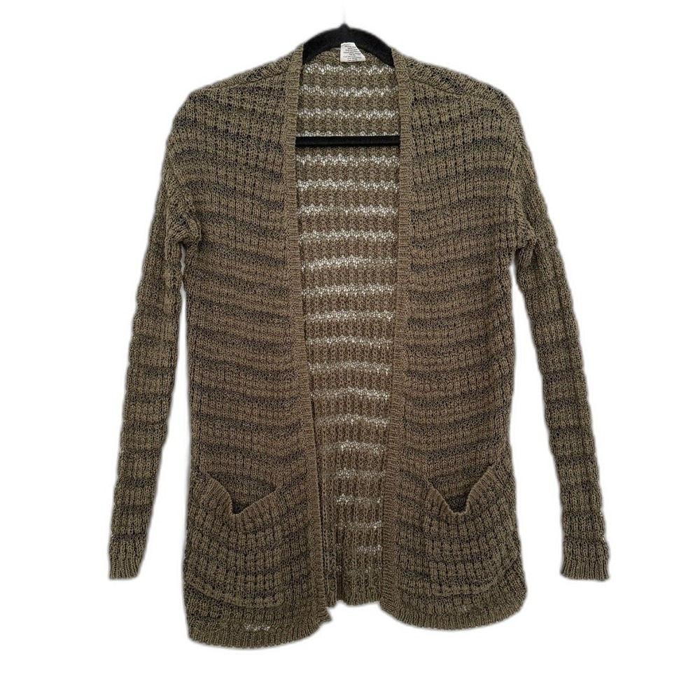 Essentials by Full Tilt Women's XS Olive Green Loose Knit Cardigan‎